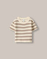 Crop Top De Punto Rayas,CREMA